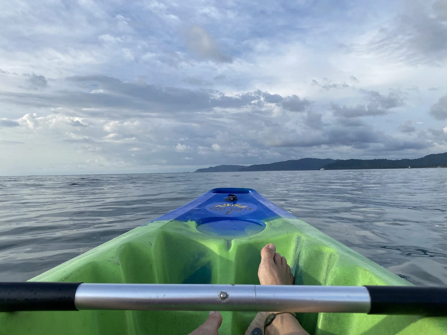 Ocean kayaking in free time exploring costa rica volunteering